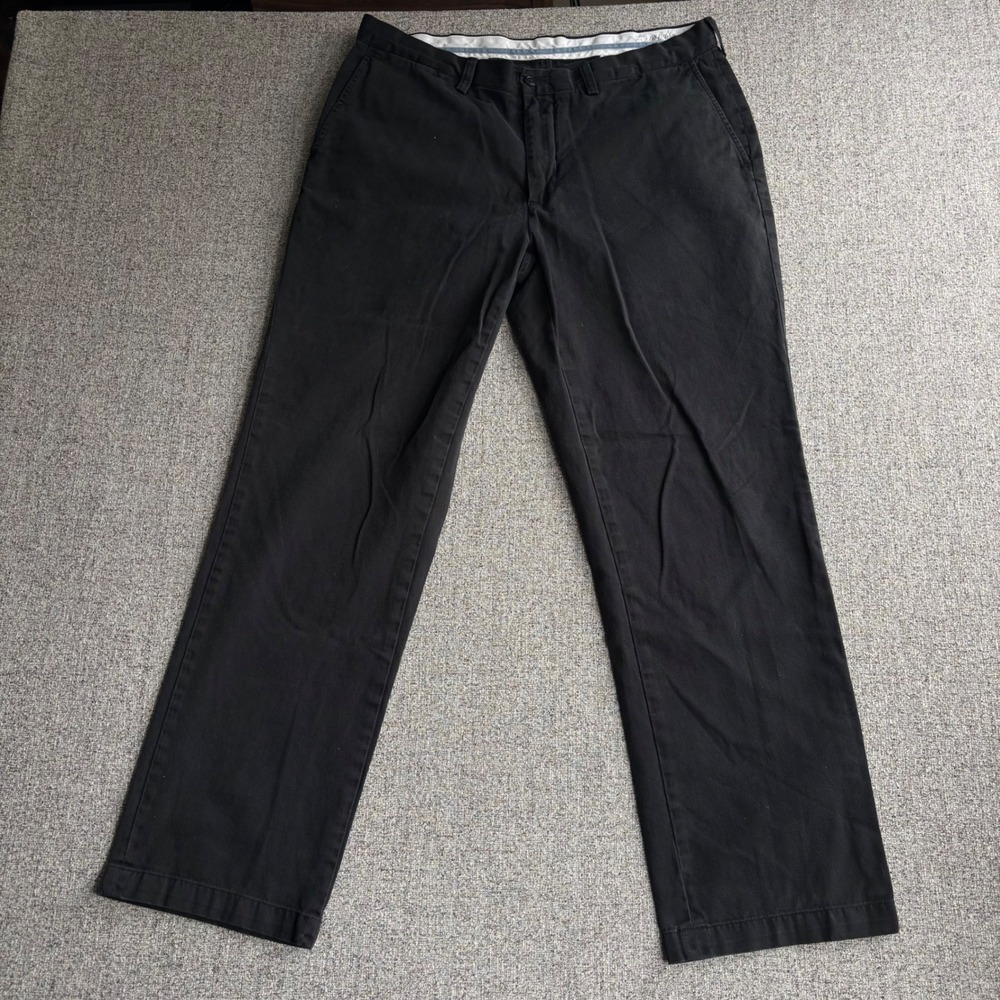 Polo Ralph Lauren Chinos Mens 36x32 Classic Fit Black Cotton Pants